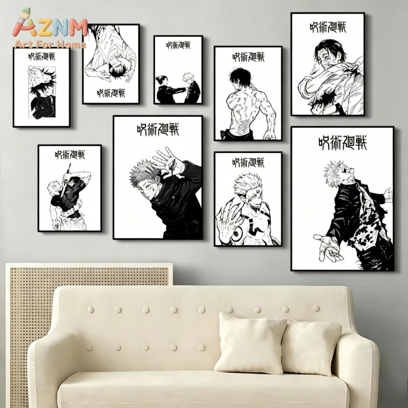 Photography Anime - AZNM Jujutsu Kaisen Black White Manga