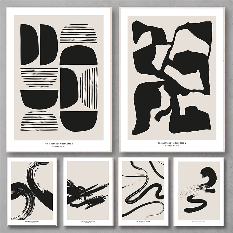 Photography Techniques - Minimalist Paint Strokes Abstract Wall Art