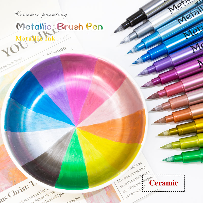 12 Colors Brush Metallic Paint - Photography Techniques recension och pris