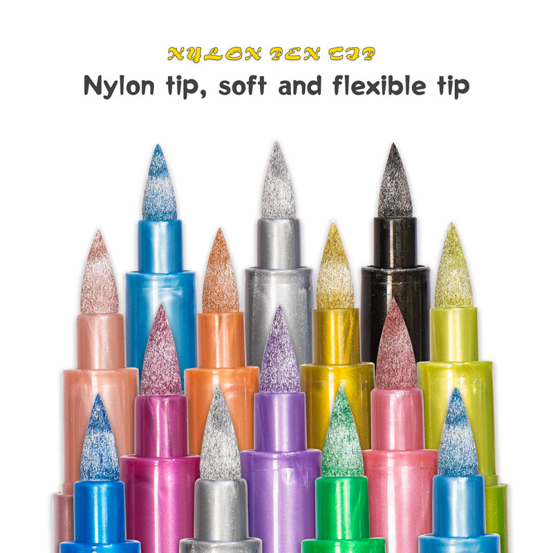 12 Colors Brush Metallic Paint - Photography Techniques recension och pris