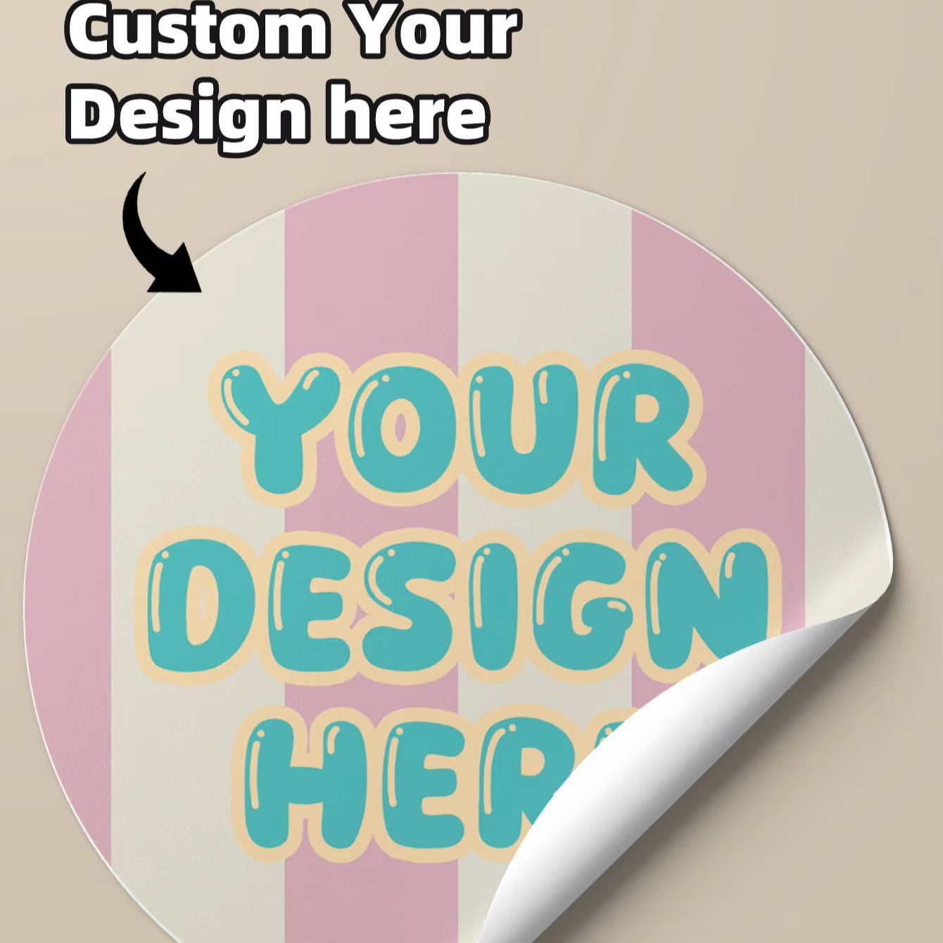 1/60/120pcs Custom Round Stick - Photography Logo recension och pris