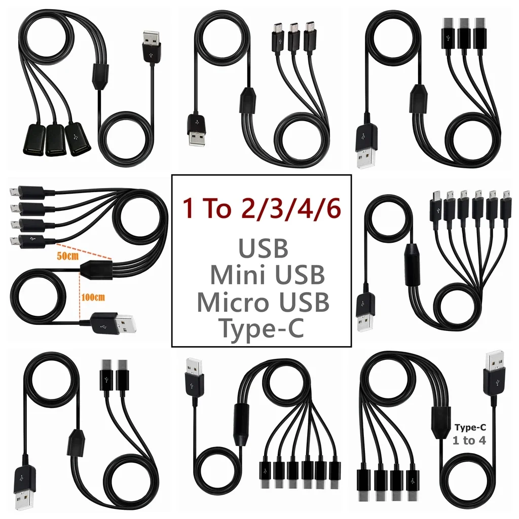Type-C 1 To 4 6 Port Type C US - Photography Date recension och pris