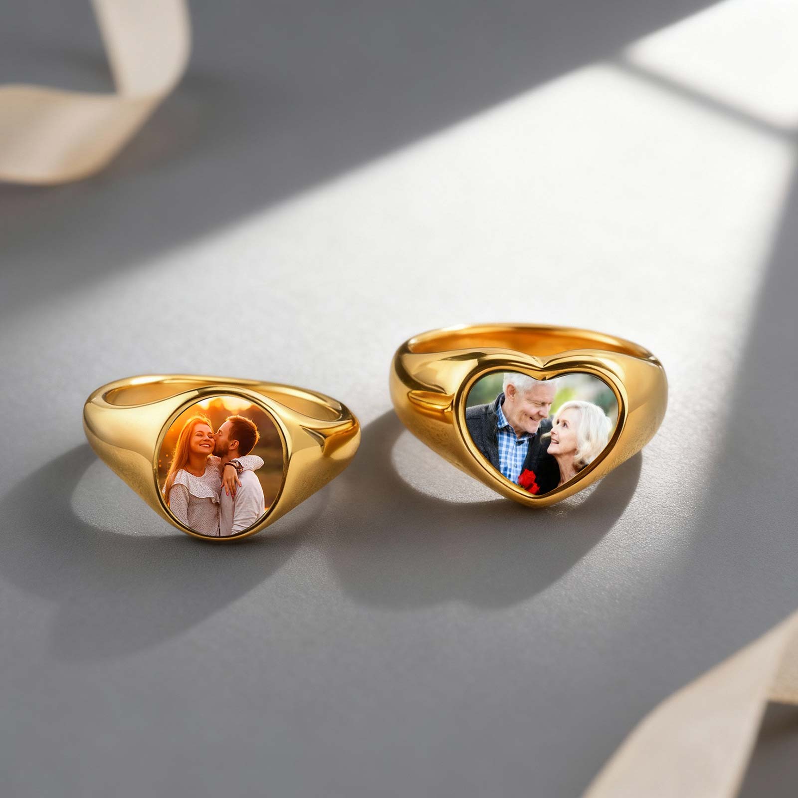 Custom Photo Signet Ring for W - Photography Logo recension och pris