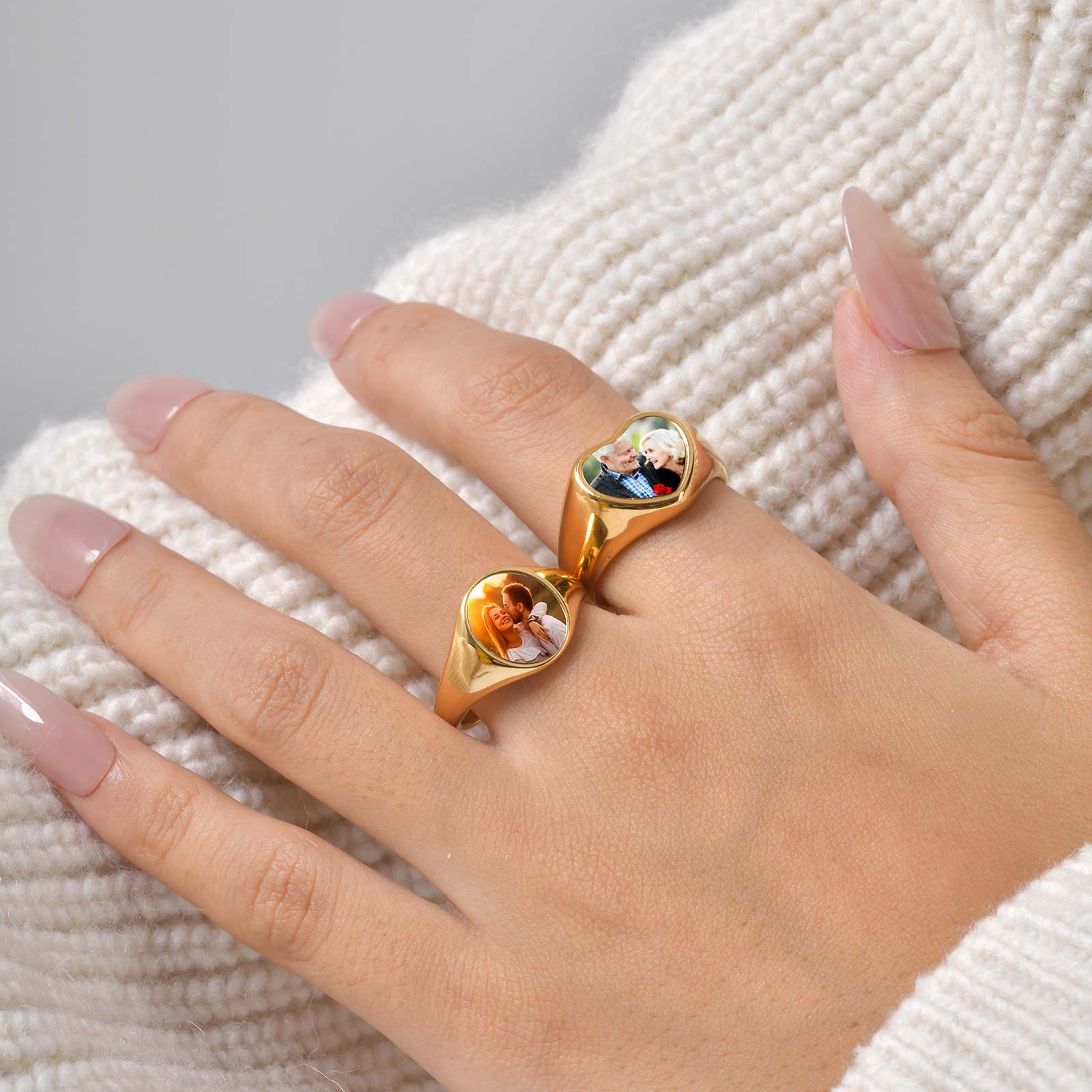 Custom Photo Signet Ring for W - Photography Logo recension och pris