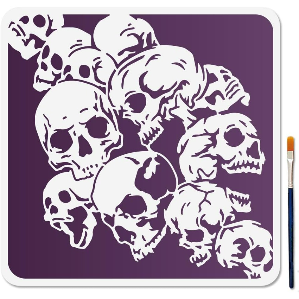 Skull Background Stencil Skull - Photography Techniques recension och pris