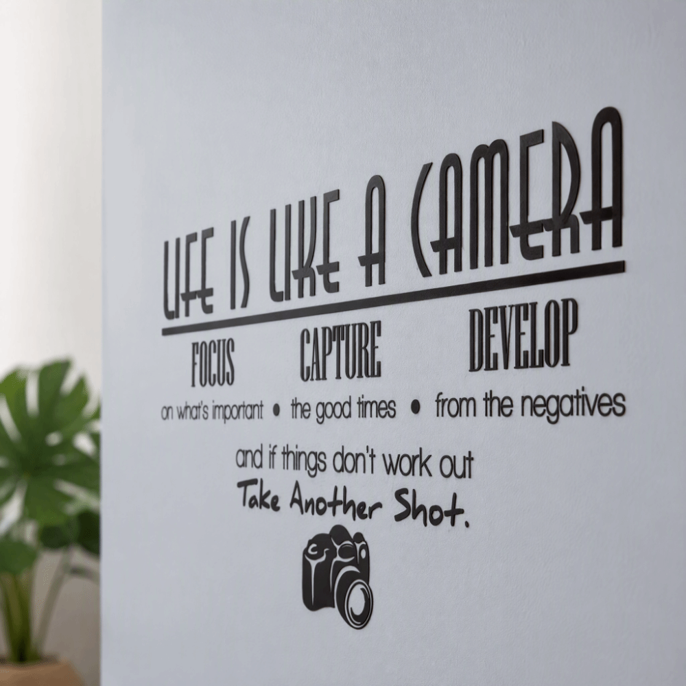 PVC Vinyl Wall Stickers 25x70c - Photography Quotes recension och pris