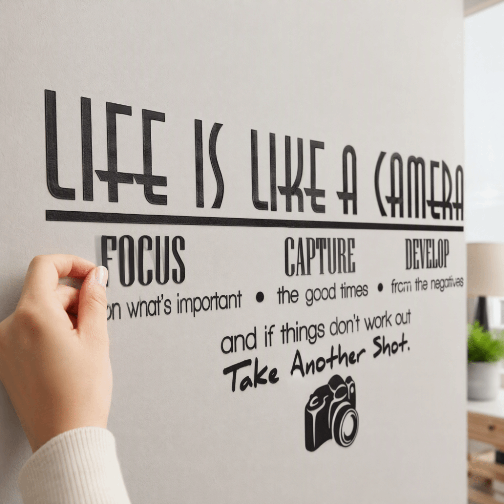 PVC Vinyl Wall Stickers 25x70c - Photography Quotes recension och pris