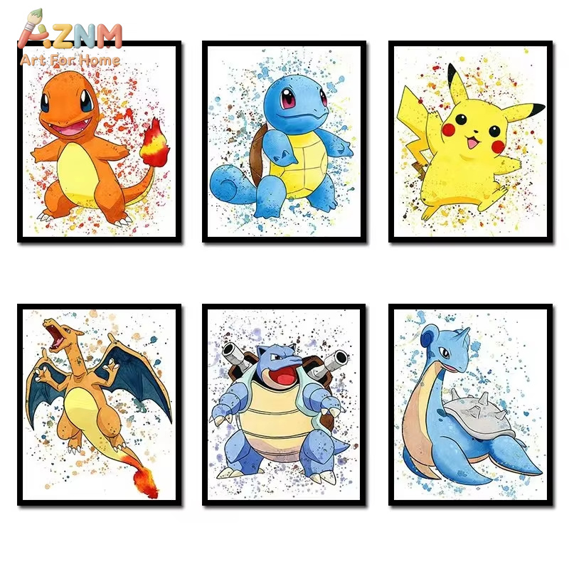 1PC ，Anime Pokemon Canvas Pain - Photography Anime recension och pris